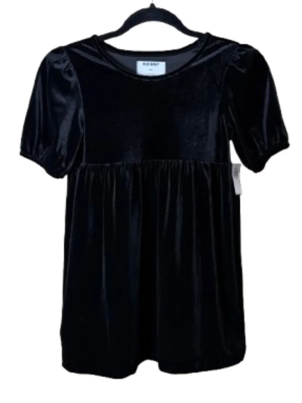 OLD NAVY Black Velvet Velveteen Dress new NWT Size Medium 8
